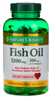 Fish oil (рыбий жир, омега) 1200 мг Nature's Bounty (200 капс)