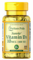 Puritan's Pride Vitamin D3 400 ME (100 таб)