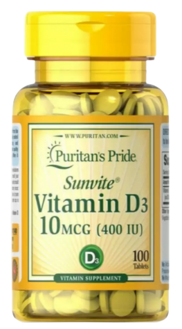 Puritan's Pride Vitamin D3 400 ME (100 таб)