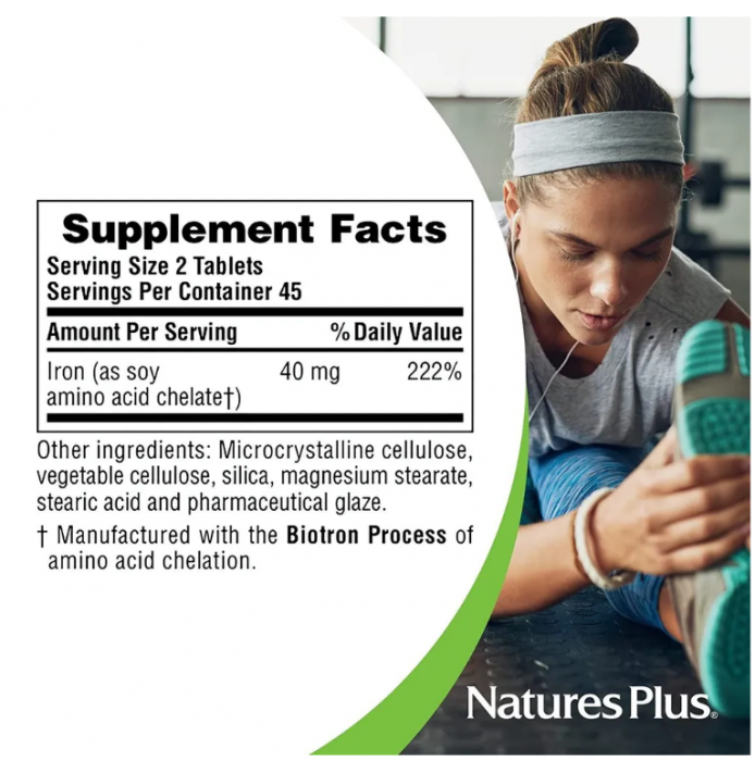 Железо Iron Nature's Plus 40 мг (90 таб)