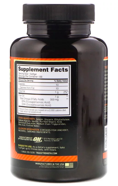 Optimum Nutrition Fish Oil (100 капс)