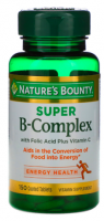 Super B-complex (витамины группы B) Nature's Bounty (150 табл)