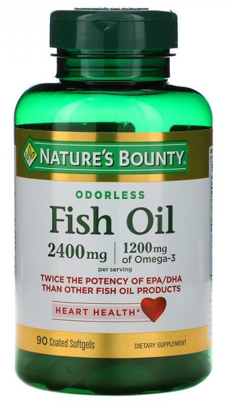 Fish oil (рыбий жир, омега) 1200 мг 90 капсул Nature's Bounty (90 капс)