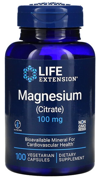 LIFE Extension Magnesium Citrate (Цитрат Магния) 100 mg  Vegetarian Capsules